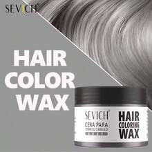 sevich Y2K Hair Color Wax Mud - Natural Hold, Non-Sticky, Easy To Wash, Temporary Hair Dye For Daily Party, Cosplay, Birthday, Halloween, Christmas, DIY Hair Color Cream ,Hair Color Depositing Mask - Smoothing & Toning For All Hair Types(Grey) - 灰色 - 查看 7