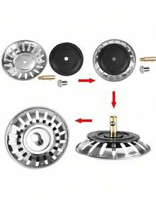 Filtro de drenaje para fregadero de cocina, baño y piso, cubierta anti-atascamiento y anti-insectos para drenaje de inodoro, cocina y baño, accesorios de filtro de agua, decoración del hogar, artículos de cocina y baño, artículos esenciales del hogar - Multicolor - Ver 5