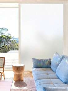 1 Piece Privacy Window Sticker - Pure Frosted Glass Film For Offices, Bathrooms, And Homes - Semi Transparent And Opaque - Electrostatic Adhesive - Blocks Peeping And Glare - White - View 16