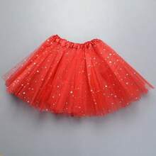 1 pieza Falda tutú de estrella de festival de princesa, adecuada para niñas de 3 a 8 años para actuaciones de baile de festival de princesa - Multicolor - Ver 8
