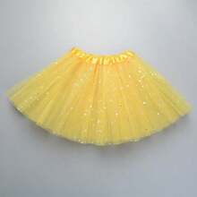 1 pieza Falda tutú de estrella de festival de princesa, adecuada para niñas de 3 a 8 años para actuaciones de baile de festival de princesa - Multicolor - Ver 11