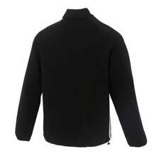 Adidas Originals 男士舒适连帽卫衣，SPACER DRILL TT 灰色双层针织套头衫，休闲日常穿着 - 黑色 - 查看 3