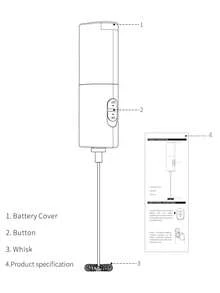 CLITON 1pc, Requires 2 AA Batteries, Powerful Electric Milk Frother, Mini Milk Frother, Battery Powered (Batteries Not Included), Drink Mixer, Handheld Electric Milk Frother, Can Produce Rich And Creamy Milk Foam, Suitable For Matcha, Latte, Cappuccino, Hot Chocolate, Coffee And Other Beverages. - Multicolor - View 11