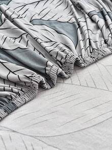 1pc Milk Silk Printed Stretch Sofa Seat Cushion Cover - Grey - View 8