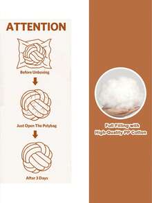 1 pieza Bola retorcida de unicolor hecha a mano, cojín decorativo, decoración de sofá y mesa de café, decoración de dormitorio y mesita de noche, 3 opciones de tamaño, rojo