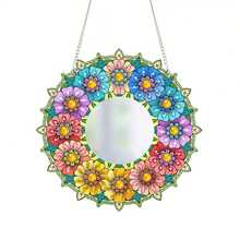 1pc Special Shape Iridescent Butterfly & Flower Pattern Mirror DIY Diamond Art Painting Kit - Adult Diamond Painting Set With Crystal Diamonds, Suitable For Makeup Mirror Function And Easy Creative Hobby, Thanksgiving, Mother's Day Gift - Multicolor - View 19