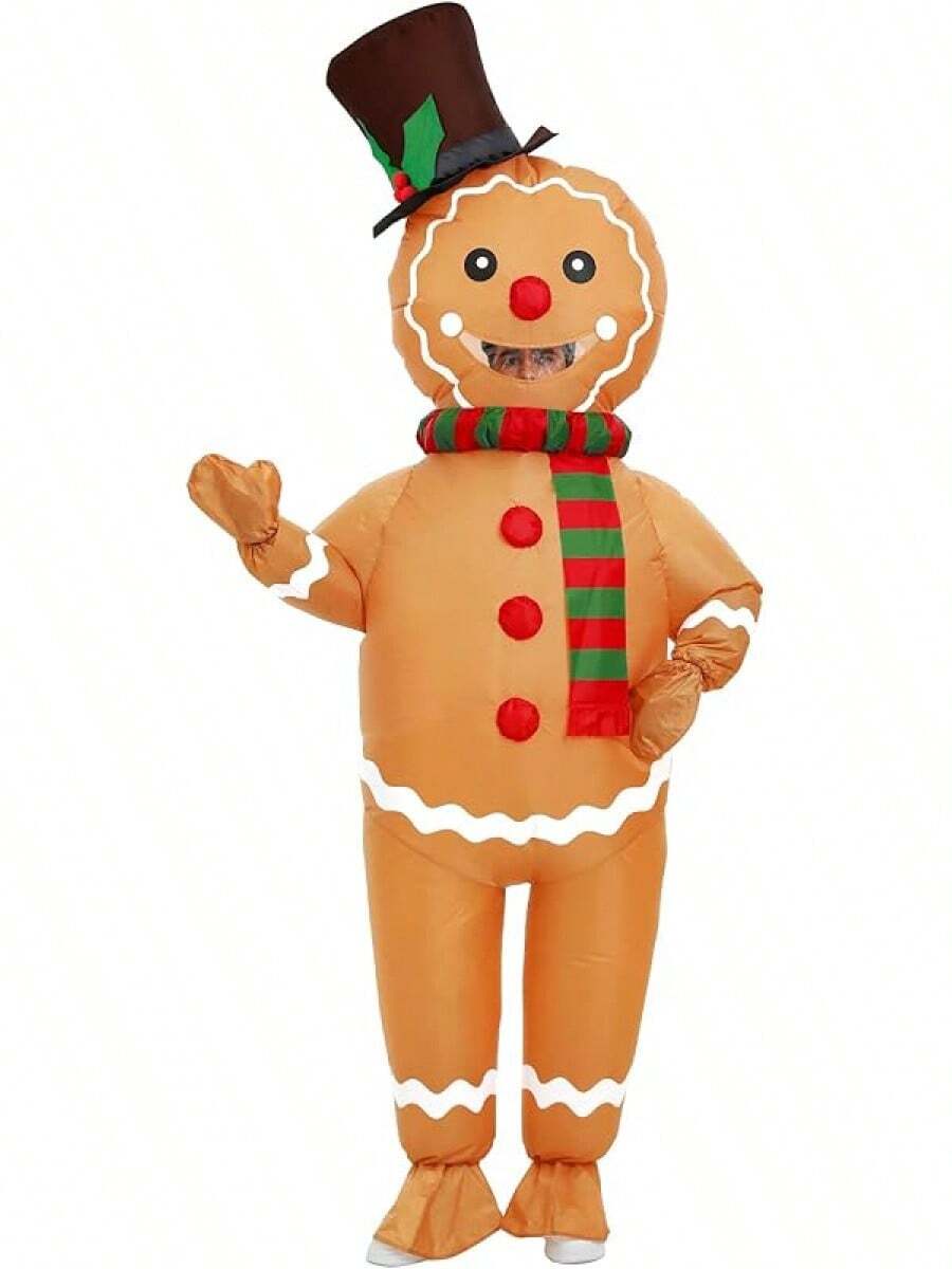 NewInflatable Costume Adult Gingerbread Halloween Blow Up Costumes ...
