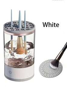 Makeup Brush Cleaner, Upgrade New Two In One Electric Makeup Brush Cleaner And Dryer, With USB, Waterproof, Including Storage Rack, Electric Makeup Brush Cleaner, Automatic Rotary Deep Cleaning With Brush Cleaning Pad, Suitable For Beauty Makeup Brush Set, Eye Shadow, Blush Brush, Suitable For All Sizes And Styles Of Makeup Brushes - 彩色 - 查看 12