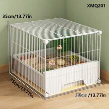 Small Animal Cage With Litter Box, Drawer Style, Indoor Free Space Partition, Small Pet Fence - Multicolor - View 2