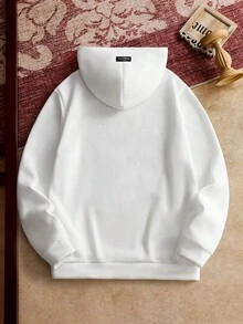 Áo hoodie nam in khẩu hiệu, chi tiết miếng vá và lớp lót nhiệt - Xem 2