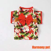 Hot ,Japanese Style Kimono,Pet Kimono,Dog Kimono,Pet Clothing,Dog Clothing,Cat Clothing,Dog Dress Up,Cat Dress Up,Butterfly End Waist Decoration,Shiba Inu,Corgi,Schnauzernati...Comfortable And Natural(Suitable For Photography And Photography) - Multicolor - View 14