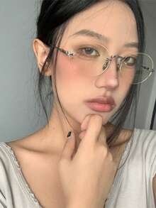 Kính kim loại không gọng cao cấp thời trang Unisex - Trong sáng - Xem 9