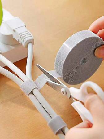 1m/3m/5m Charging Cable Organizer, Cable Ties Wrap, Hook And Loop Cable Tie, Data Cable Storage, Self-Gripping Double Sided RollWinder Hook And Loop Strap ,For Earphone/Usb Cables,Computer Cable Tie, Desktop Cable Back Organizer,Cable & Cord Management Home & Office Organization Christmas For Holiday Gift Giving