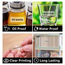 6 Rolls(960 Sheets) Of Transparent Label Tape- 12x40mm, Waterproof And Oil-Resistant Stickers For Office, School And Home- Compatible With D30/Q30/D32/D35/P11/P15 Printers, Suitable For Office/Home