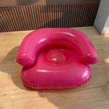 1 pieza Sofá inflable pequeño y transparente para exteriores, silla perezosa inflable para exteriores, asiento inflable portátil y de fácil almacenamiento para campamento de niños, apto para uso en interiores y exteriores - Multicolor - Ver 12