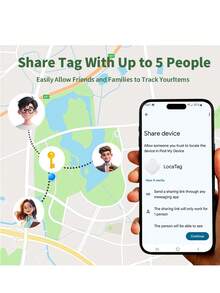 RSH 智慧藍牙防丟追蹤器 4 入組,相容 Android Find My Device App,即時網路定位尋找器,鑰匙、背包、手提包、行李箱、錢包用小型物品定位器,附保護鑰匙圈蓋 - HITag-G-4pcs - 查看 9
