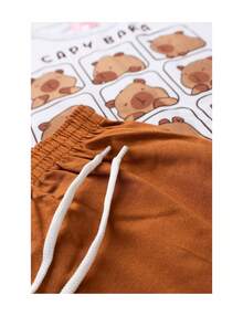 Children's Summer Capy Bara Cropped Set - White - 白色 - 查看 5