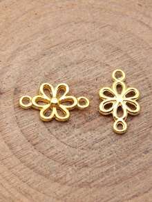 40 piezas de accesorios de conector de flores para decoración de manualidades con cuentas DIY