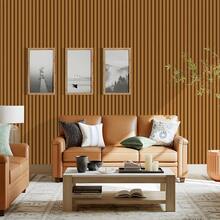 A Roll Of 3D Style Ceiling Stickers, Self-Adhesive Wood Grain Wallpaper, Mainly Suitable For Ceilings, Ceilings, And Floors. It Is A Detachable And Re Adhesive Wallpaper, Perfect For Decorating Living Rooms, Kitchen Tailboards, And Bathrooms. - Ginger - View 9