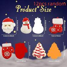 1 Set/12 Stück Weihnachtsschmuck Lebkuchenmännchen Weihnachtsanhänger, Tropfen & Spitzen, bunte Weihnachtsdekorationen für Weihnachtsbaum, Partydekoration (Lebkuchenmännchen)