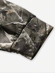 Bộ áo nỉ cổ tròn và quần nỉ in họa tiết rằn ri đường phố thời trang nam, họa tiết đường phố sành điệu - xanh quân đội - Xem 6