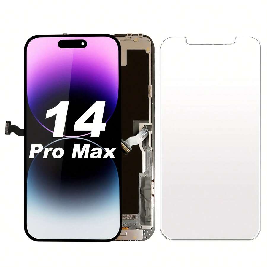 Screen Replacement For IPhone 14 Pro Max LCD HD+ Display 3D Touch Digitizer Assembly Kits With Adhesive Screen Protector - Black - View 1
