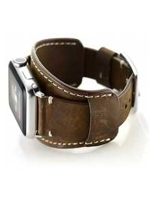 Huastonband 適用於 Ultra 3/2/1 系列 SE/S11/S10/S9/S8/S7/S6/S5/S4，時尚休閒商務運動款柔軟舒適扣環設計易穿戴女款智慧手錶錶帶 38mm 40mm 41mm 42mm 44mm 45mm 49mm，復古風男款手錶配件，畢業季返校禮物 - 咖色 - 查看 7
