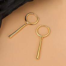 1pc 925 Sterling Silver One-Line Tassel Design Earrings For Women, Suitable For Daily, Party, Commuting, And Holiday Gifts