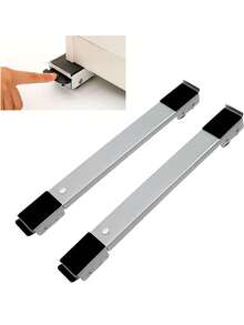 Adjustable Base Stand With Wheels For Moving Appliances, Washing Machines, Refrigerators - Silver - View 8