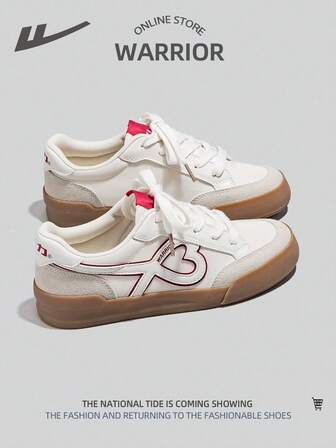 WARRIOR 1 par de zapatillas casuales versátiles, zapatos planos de mujer de uso diario, de corte bajo y transpirables que combinan con todo