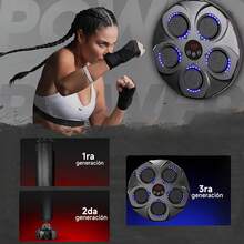 Maquina de Boxeo Musical, Music Boxing Machine con Modos y Volumen Ajustables, con Bluetooth, Apto para Adultos y Niños - Multicolor - Ver 1