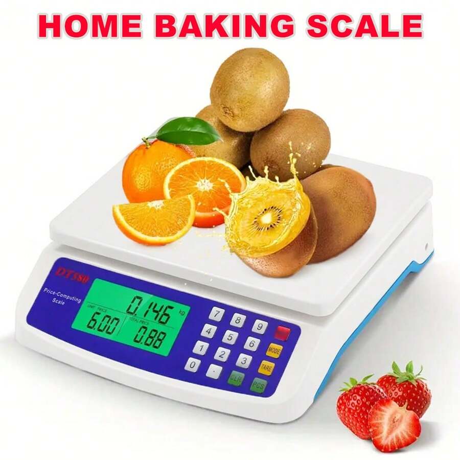 LIPETY High-Precision Electronic Kitchen Scale With 30kg Capacity And 1g Accuracy, LCD Backlight Display, Baking Scale, Medicinal Scale, Multi-Function Counting Scale, Home And Commercial Plastic Scale (Backlight And Tare Function)