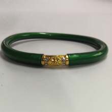 1pc Plastic & Silicone Gold Bangle Bracelet, Hexagram Charm Bracelet Suitable For Women's Daily Wear