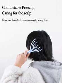 1pc 9-Claw Massage Comb With Roller Beads, Head Scalp Massager, 5-Finger Massage For Soul - Multicolor - View 6