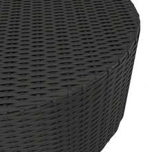 Tea Table Black 68x68x30 Cm Poly Rattan - Black - View 3