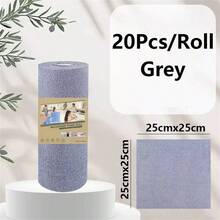 1 Roll/20pcs Reusable Microfiber Cleaning Wipes - High Absorbency, Durable & Machine Washable Kitchen Towels For Dishes, Countertops, Floors - Multi-Surface Household Cloths With Space-Themed Design, Space-Saving Modern Square Dishcloths