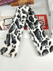 1 Stück Damen Herbst/Winter Faux Kaninchenfell umkehrbarer dicker und warmer Nackenwärmer Schal