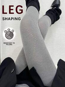 1 Pair Of Sexy Grey Ladies Pantyhose, Elastic Slim Bottoming Tights, High Waist And Abdomen, Cozy - Multicolor - View 13
