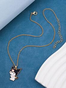 Sanrio 1pc Cute Cartoon Kuromi Pendant Necklace, Suitable For Daily Wear - Black - View 5