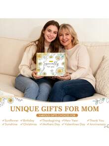 Unique Birthday Gifts For Mom From Daughter Son, Best Mom Easter Gifts Ideas For Women Mother-In-Law Mother's Day Gift Baskets For Mother, Sunflower New Mama Gift For Her Wife Women From Husband With 20oz Insulated Tumbler - Mom - 查看 7