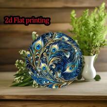 1PC 2D Flat Vintage Peacock Feather Decor - Intricate Blue Design | Ideal For Home, Garden, Yard, Living Room | Christmas - Nhiều màu - Xem 6