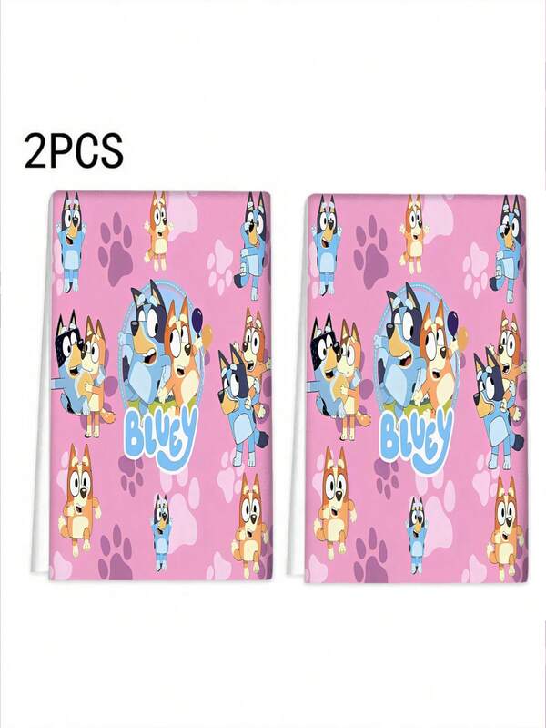 Bluey [Bluey Towel Set] 2/4/6/8/10/12pcs Christmas Towel Set - Holiday Decor, Bathroom & Kitchen Towels, Bluey Printed Pattern - Super Soft & Absorbent Microfiber Fabric, Suitable For Christmas Party Decor, Gifts, Home Use - Quick Drying & Easy Care, Winter Wonderland Theme, Durable Material, Best Christmas Choice, Christmas Decoration, Ornaments, Home Decor Shower Towels For Beaty Salon, Hotel Sports,Home Essentials, Towel, Skin Care