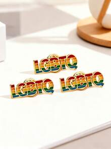 Spilla con simbolo arcobaleno LGBTQ, a sostegno della diversità e dell'uguaglianza, decorazione per borse e vestiti