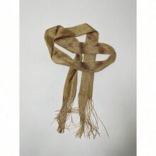 Party 1pc Women Solid Fringe Decor Fashion Scarf For Daily Life Accessories Women - Vàng - Xem 2