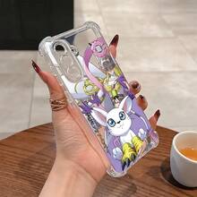 Este un estuche de teléfono suave y transparente que presenta espíritus digitales de anime japonés, compatible con modelos de como A56, A26, A36, A55, A35, A06, A16, A05, A14, A24, A34, A54, A15, A05S, A25, A23, A33, A53 y A73, diseñado para ser resistente a los golpes. - transparente - Ver 5
