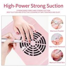 Colector de polvo de uñas con 2 bolsas de filtro, ventilador de vacío compacto, colector de polvo adecuado para principiantes, mini colector de polvo para uñas y herramienta de pedicura para uso doméstico con esmalte de uñas acrílico, regalo de Navidad y regalo del Día de San Valentín