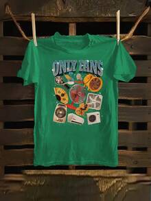 Camiseta gráfica de inspiración vintage Only Fans - Algodón suave, cuello redondo, manga corta| Perfecto para Ropa Casual y Deportiva| Regalo único para amigos y familiares - Negro - Ver 12