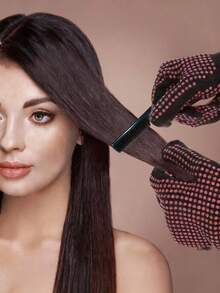 Set di 6 pezzi per acconciatura - 2 guanti + 2 fermagli per capelli + 2 pettini per acconciatura, da usare con piastre arricciacapelli e strumenti per lo styling, adatto per arricciare, stirare, ondulare i capelli, capelli, viaggio, prodotti per capelli, strumenti per capelli, accessori per capelli, barbiere, accessori da barbiere, barberia, attrezzatura per parrucchieri