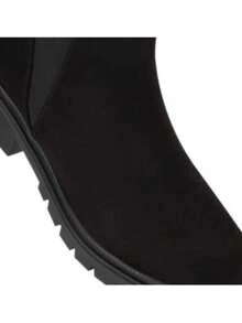 Botines  Kit de 2 pares casuales cafés o negros  botas de moda para mujer estilo cómodo y versátil diseño moderno - Negro - Ver 3