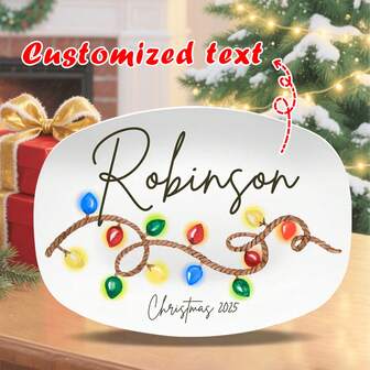 Personligt julbord med efternamn, julbord, serveringsfat med namn, personligt namn, inflyttningspresent